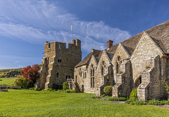 The Great Hall and South Tower, Stokesay Castle, April 2017