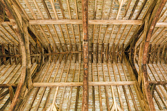 Great Hall Roof Timbers, Stokesay Castle, Shropshire.