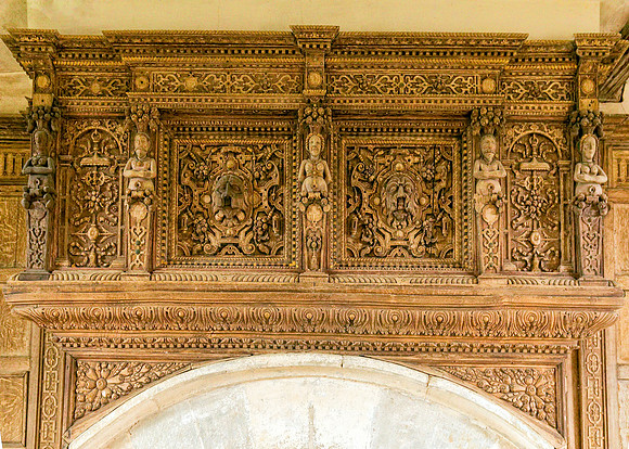 Over Mantle Carving, Stokesay Castle, Shropshire.
