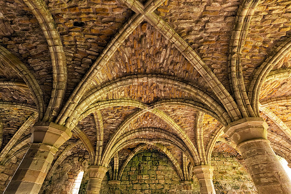 The Chapter House Ceiling, Buildwas Abbey, Shropshire.