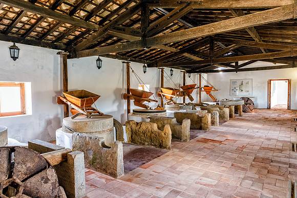 Tidal Mill Interior, Ria Formosa Natural Park, Algarve, Portugal, May 2018