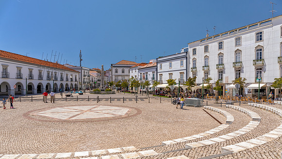 Tavira Town Square, Algarve, Portugal, May 2018