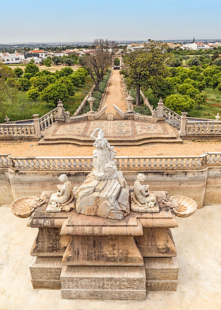 Estoi Palace rear entrance, Algarve, Portugal, May 2018