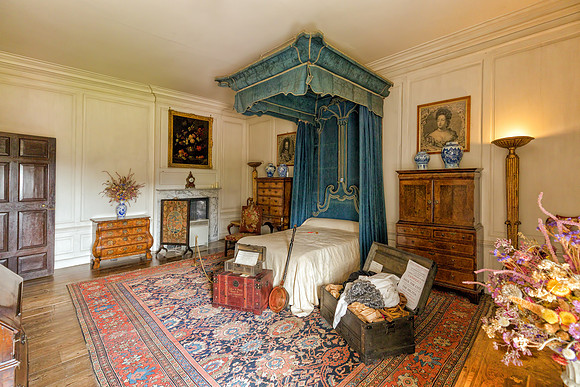 The blue Bedroom, Hanbury Hall, Worcestershire.